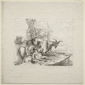 Çeşitli Kaprisler: Tefli Kadın, 1785. by Giovanni Battista Tiepolo