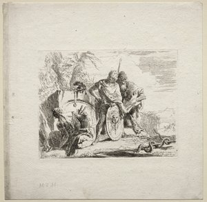 Çeşitli Kaprisler: Genç Asker ve Astrolog by Giovanni Battista Tiepolo