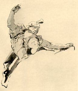 Bulutların üzerinde duran savaşçı, 18. yüzyılın ortaları, 1928 by Giovanni Battista Tiepolo
