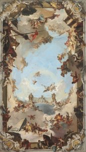 Charles III, 1762 Altında İspanyol Monarşisinin Zenginliği ve Yararları. by Giovanni Battista Tiepolo