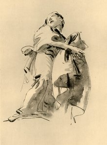 Sağa eğilen ama yukarıya bakan kadın, 18. yüzyılın ortaları, 1928 by Giovanni Battista Tiepolo