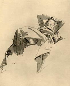Dinlenen kadın, 18. yüzyılın ortaları, 1928 by Giovanni Battista Tiepolo