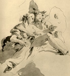 Zephyr ve Flora, 18. yüzyılın ortaları, 1928 by Giovanni Battista Tiepolo