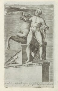 Heykeltıraş van een van de Dioscuren op het Quirinaal te Rome Bucephalus & Alexander the büyük çalışma by Giovanni Battista de