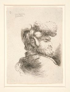 Profildeki Bir Adam, Les petites tetes d dizisinden sağa döndü by Giovanni Benedetto Castiglione