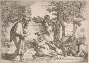 Dürüst Bir Adam Arayan Diogenes by Giovanni Benedetto Castiglione