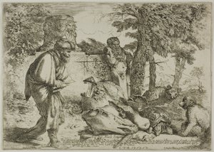Dürüst Bir Adam Arayan Diogenes by Giovanni Benedetto Castiglione