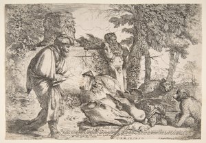 Dürüst bir adam arayan Diogenes, M.Ö. 1645-47. by Giovanni Benedetto Castiglione