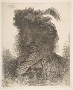 Gölgedeki bir adamın başı, Büyük Or..., ca. 1645-1650. by Giovanni Benedetto Castiglione