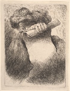 Bir kaydırma ile adam by Giovanni Benedetto Castiglione