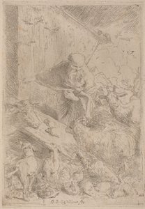 Nuh ve Gemiye Giren Hayvanlar by Giovanni Benedetto Castiglione