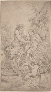 Pan ve Olimpos by Giovanni Benedetto Castiglione