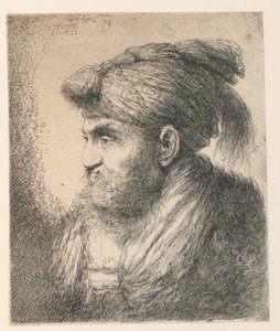 Sarıklı Bir Adamın Portresi by Giovanni Benedetto Castiglione