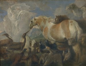 Yaratılış, 17. yüzyılın ortaları. by Giovanni Benedetto Castiglione