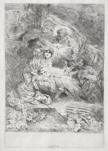 Tanrı Baba ve Kutsal Ruh ile Doğuş by Giovanni Benedetto Castiglione
