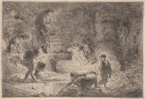 Tobit Ölüleri Gömüyor by Giovanni Benedetto Castiglione