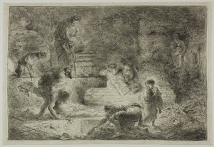 Tobit Ölüleri Gömüyor by Giovanni Benedetto Castiglione