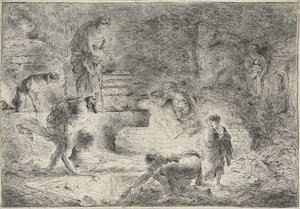 Tobit Ölüleri Gömüyor, c.1647-51 by Giovanni Benedetto Castiglione
