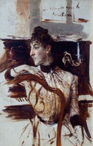Alaide Banti, Giovanni Boldini (1842-1931) tarafından profilde by Giovanni Boldini