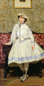 Alaide beyaz giyinmiş by Giovanni Boldini