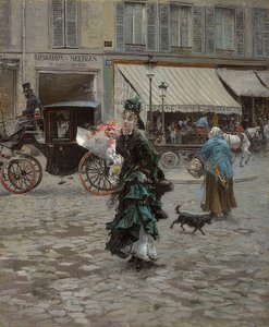 Karşıdan karşıya geçerken. 1873-75 by Giovanni Boldini
