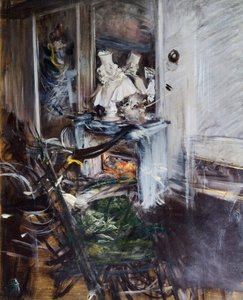 Kardinal Bernini ressamın odasında, Giovanni Boldini (1842-1931), tuval üzerine yağlıboya, 53x46 cm by Giovanni Boldini