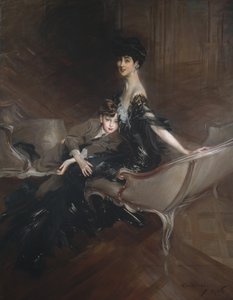 Consuelo Vanderbilt, Marlborough Düşesi ve Oğlu, Lord Ivor Spencer-Churchill, 1906 by Giovanni Boldini