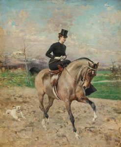 binici Alice Régnault at sırtında, 1878.