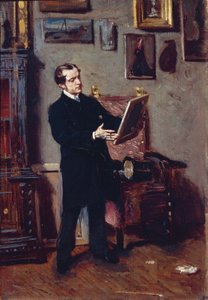 İtalya, Florence, Tablo Izleyen Genç Adam by Giovanni Boldini