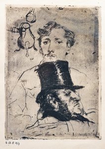 Rodenbach'ın Portresi (gravür ve kuru nokta) by Giovanni Boldini