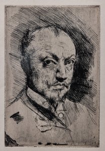 Otoportre, c.1890 (kağıt üzerine kuru nokta, rulet ve gravür) by Giovanni Boldini