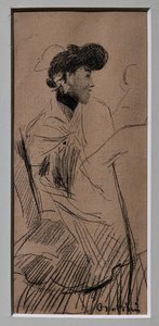 oturan zarif kadın by Giovanni Boldini