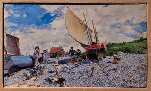 Etretat Plajı by Giovanni Boldini