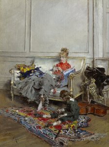 Genç Kadın Tığ İşi, 1875 by Giovanni Boldini
