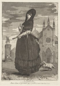 Le Zendale (Kapşonlu Kadın veya Kiliseden Dönen Kadın) by Giovanni David