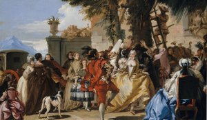 Ülkede Bir Dans, ca. 1755. by Giovanni Domenico Tiepolo
