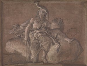 Afrika. by Giovanni Domenico Tiepolo