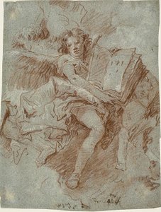 Kitaplı Melek by Giovanni Domenico Tiepolo
