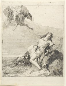 Angelica Bağlı ve Deniz Canavarı tarafından yutulmak üzere by Giovanni Domenico Tiepolo