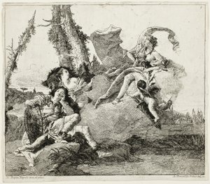 Armida Uyuyan Rinaldo ile Karşılaşıyor by Giovanni Domenico Tiepolo