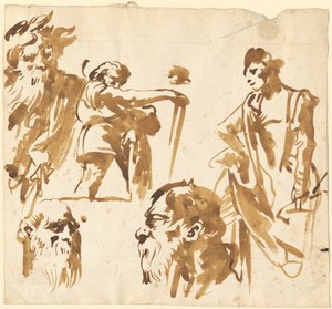Figürler ve Yüzler by Giovanni Domenico Tiepolo