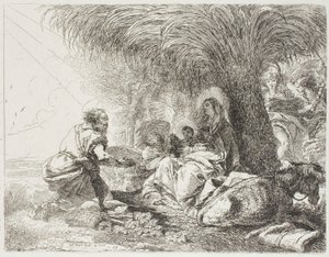 Joseph, İki Melek Şarkı Söylerken Çocuğu Seviyor, Mısır