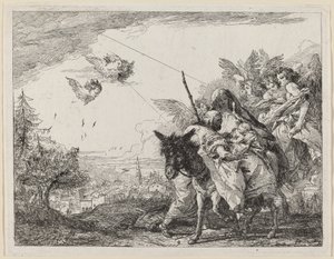 Joseph Ayakta Çocuğa Tapıyor by Giovanni Domenico Tiepolo