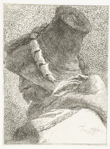 Kafası olan adam şapkayla döndü Kafaların toplanması (dizi başlığı) Raccolta di Teste (dizi adı) by Giovanni Domenico Tiepolo