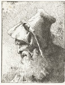 Sakallı ve şapkalı adam Kafaların toplanması (dizi başlığı) Raccolta di Teste (dizi adı) by Giovanni Domenico Tiepolo
