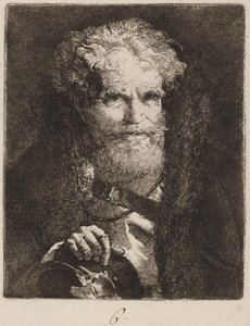 Kasklı Yaşlı Adam by Giovanni Domenico Tiepolo