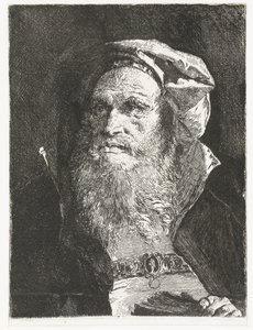 Sakallı yaşlı adam ve kitap Kafa koleksiyonu (dizi başlığı) Raccolta di Teste (dizi başlığı) by Giovanni Domenico Tiepolo