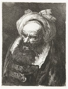 türbanlı yaşlı adam Kafaların toplanması (dizi başlığı) Raccolta di Teste (dizi adı) by Giovanni Domenico Tiepolo