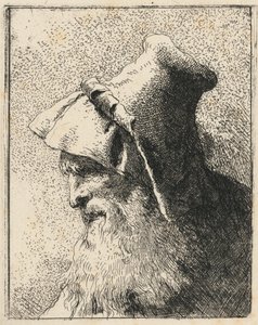 Sakallı Yaşlı Bir Adamın Profili by Giovanni Domenico Tiepolo