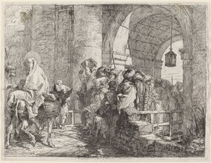 Kutsal Ailenin Şehir Kapısına Gelmesi by Giovanni Domenico Tiepolo